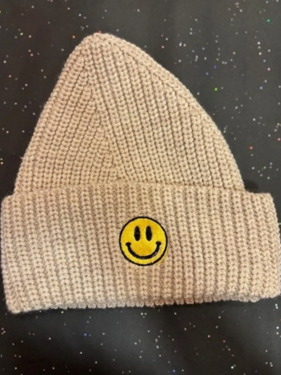 Atelier Pomme | ROCK THAT BEANIE BEIGE | SMILEY 1-3Y
