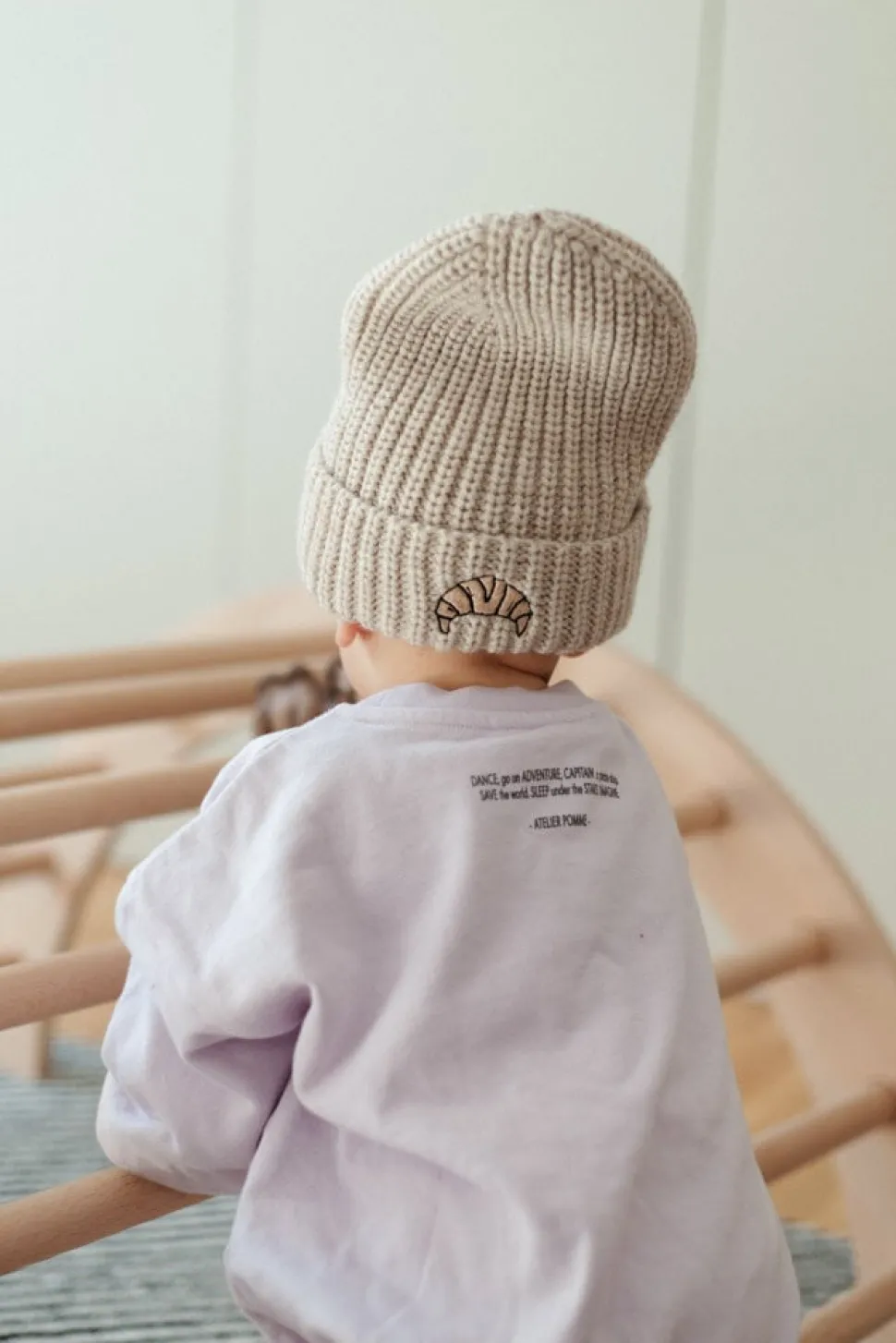 Atelier Pomme | ROCK THAT BEANIE BEIGE | CROISSANT 1-3Y