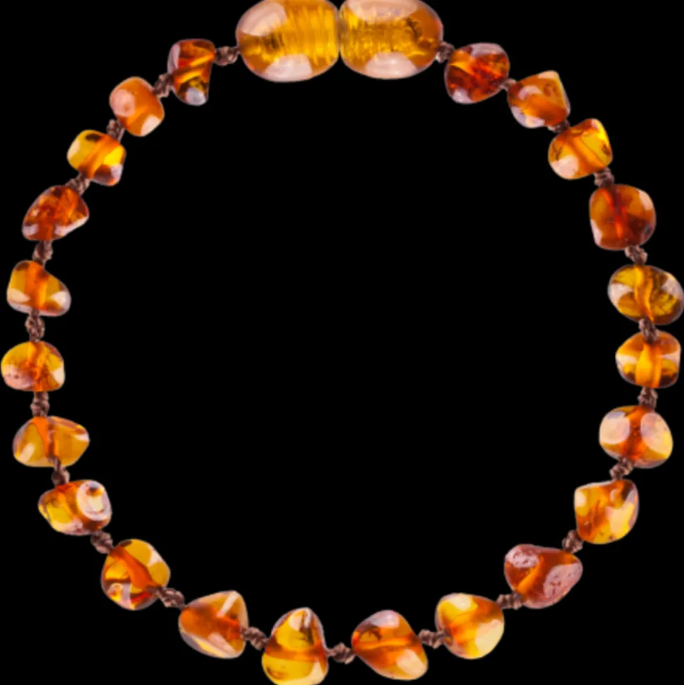 Barnsteen | Armband | Baroque Cognac Ruw
