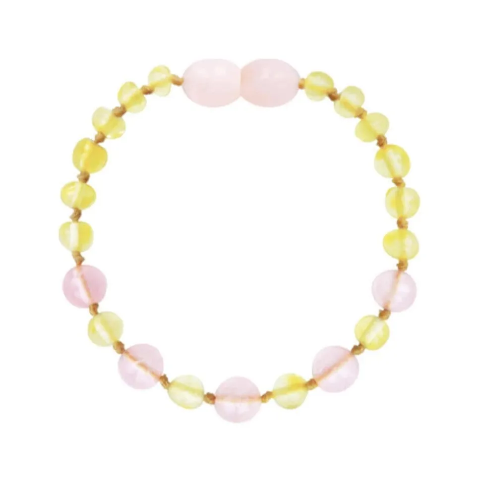 Barnsteen | Armband | Baroque Lemon/Rose Quartz