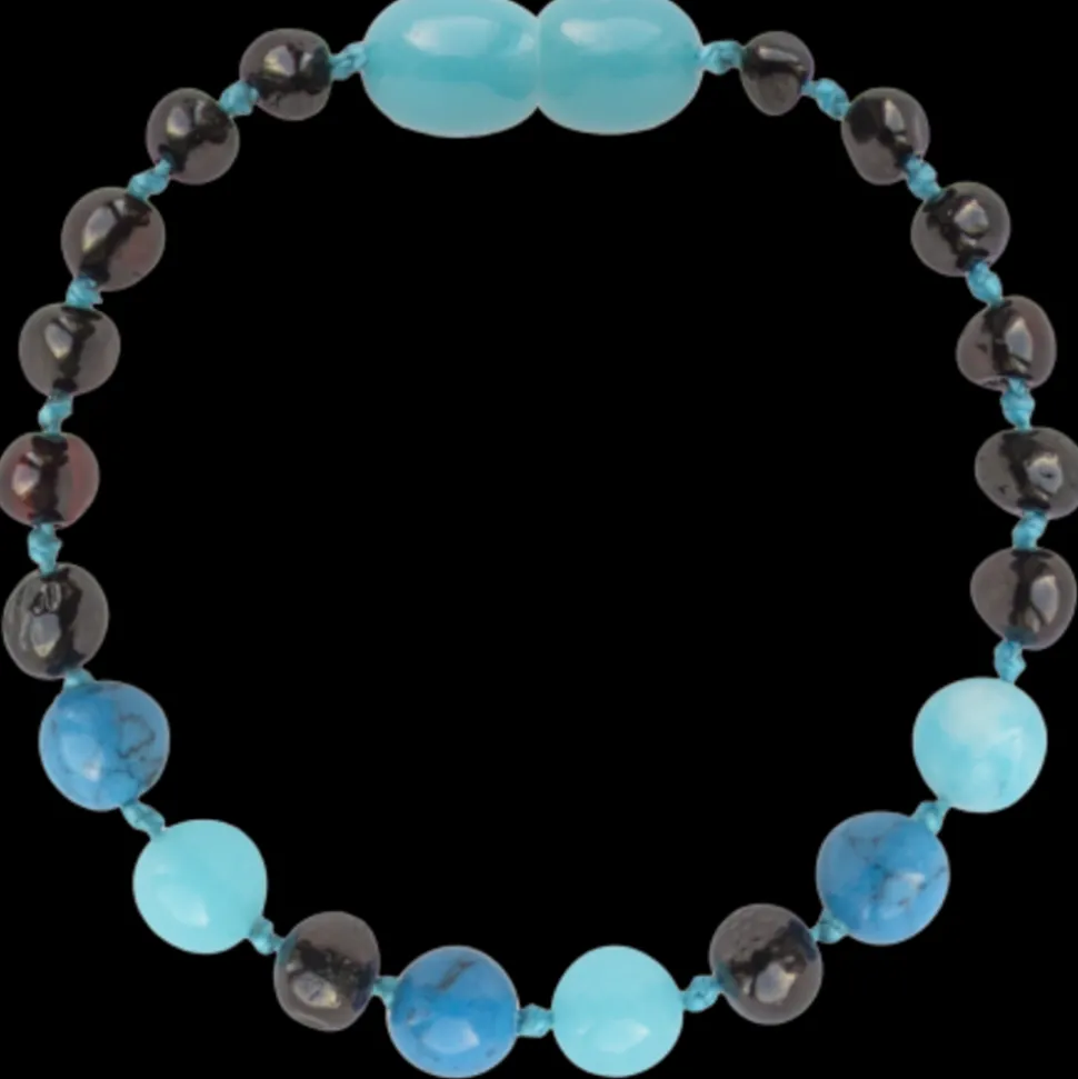 Barnsteen | Armband | Cherry/Turquoise/Jade