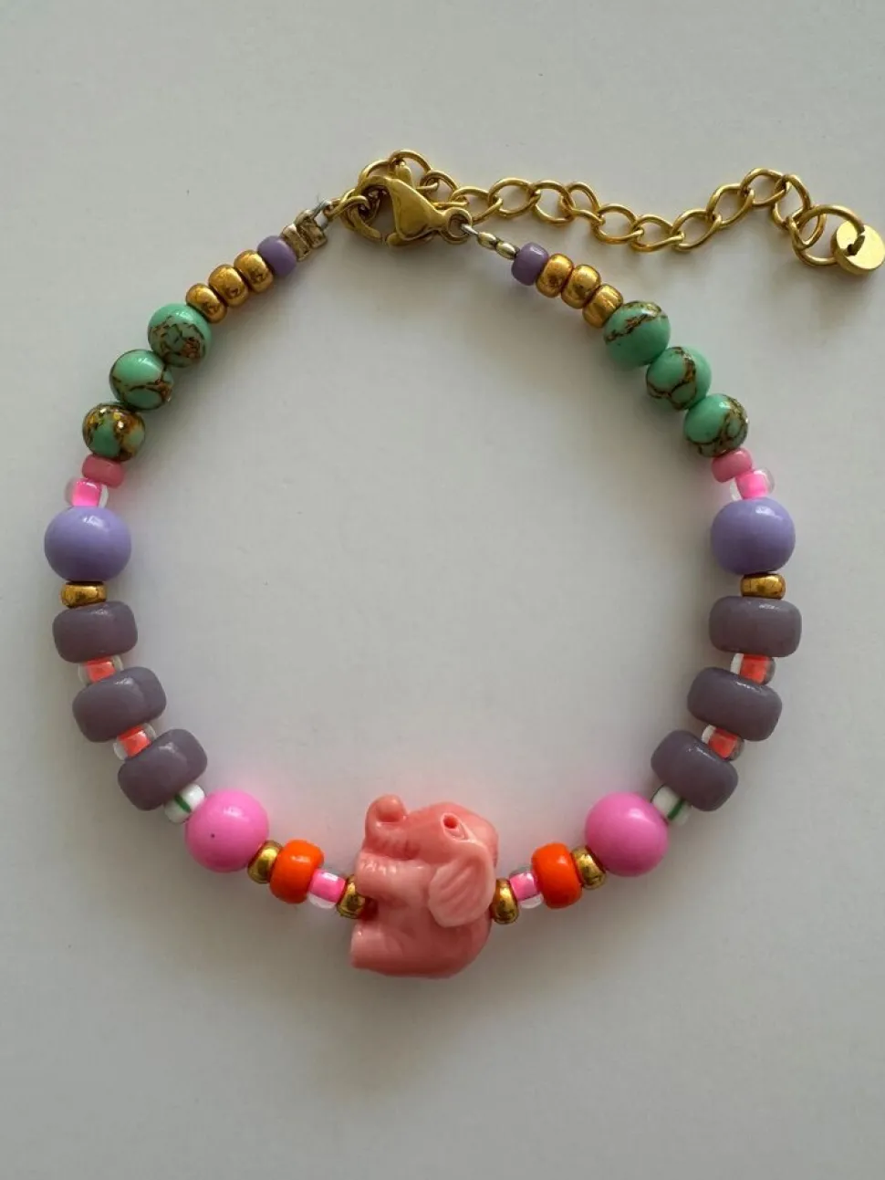 By Melo | Armband | Olifanten met clipsluiting