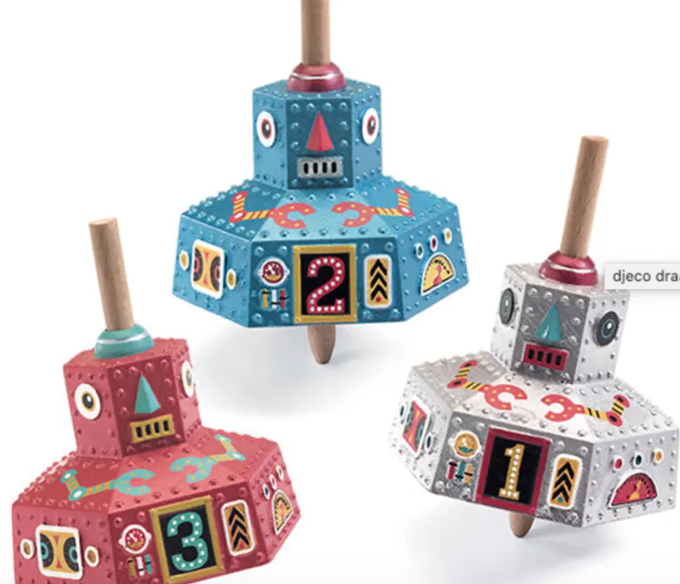 Djeco - Draaitol robot in 3 kleuren