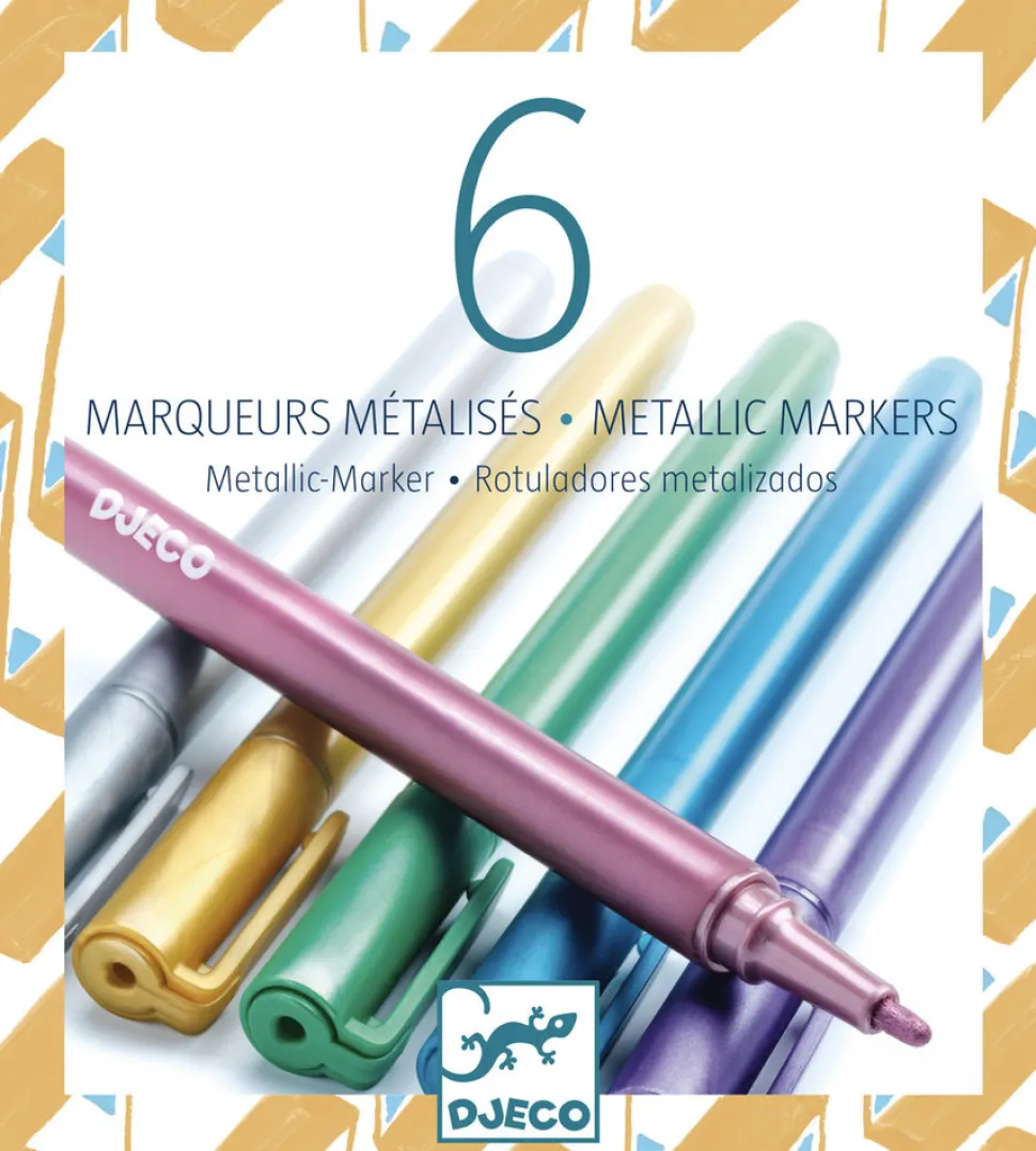 Djeco | Metallic markers 6 stuks