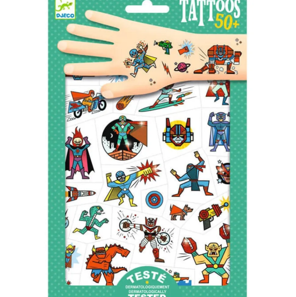 Djeco: Tattoos Helden vs Schurken