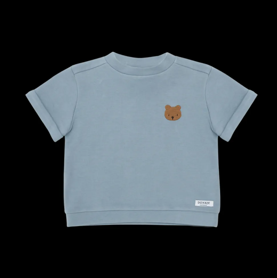 Donsje Amsterdam | Jarne T-shirt | Bear | Foggy Blue