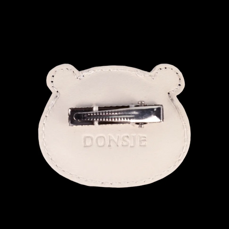 Donsje Amsterdam | Josy Classic Hairclip | Panda | Off White Leather