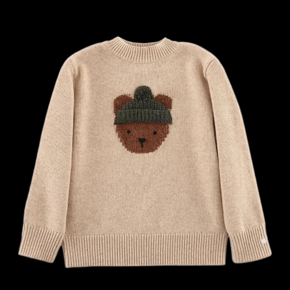 Donsje Amsterdam | Denn Merino Wool Sweater | Bear | Biscotti Melange