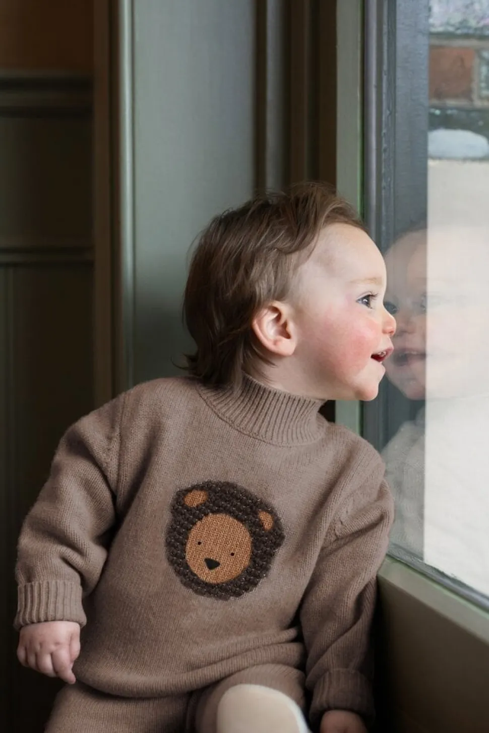 Donsje Amsterdam | Denn Merino Wool Sweater | Leo | Dark Taupe Melange