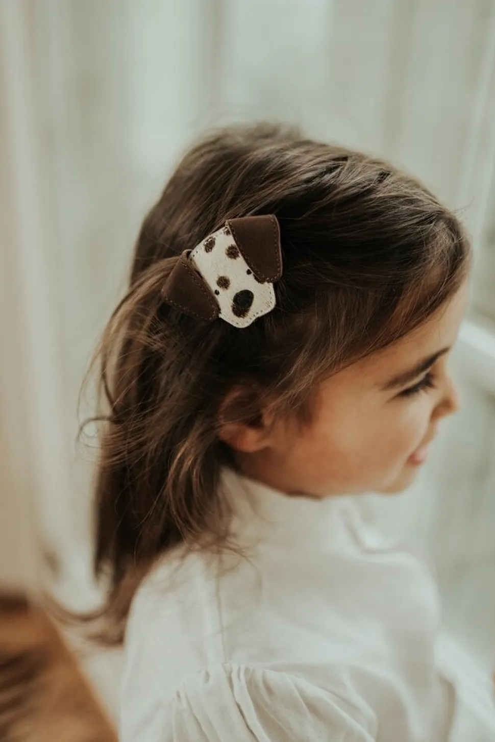 Donsje Amsterdam | Josy Exclusive Hairclip | Dalmatian | Black Spotted Cow Hair