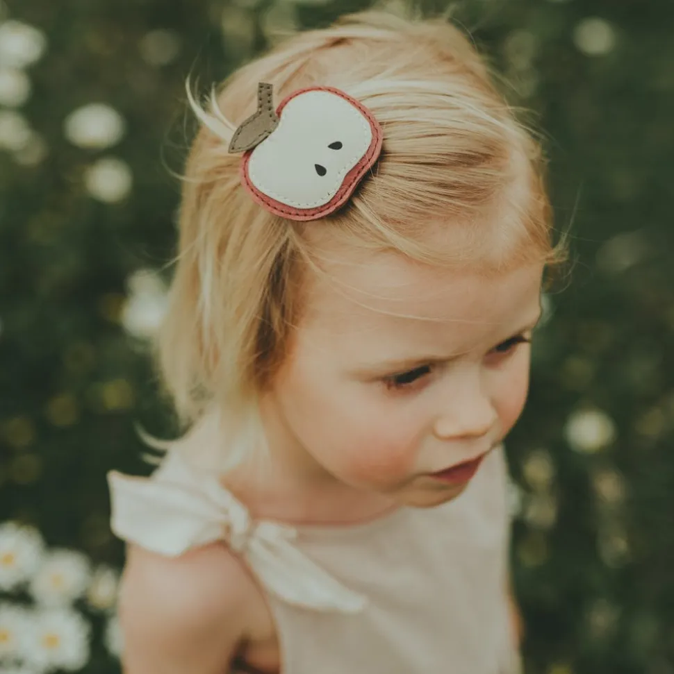 Donsje Amsterdam | Nanoe Fruit Hairclip | Apple | Scarlet Classic Leather