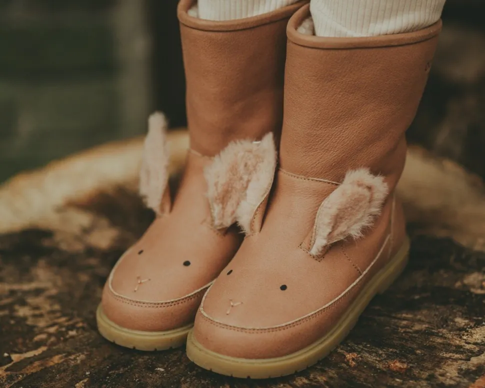 Donsje Amsterdam | Wadudu Exclusive Boots | Fluffy Bunny | Hazelnut Leather