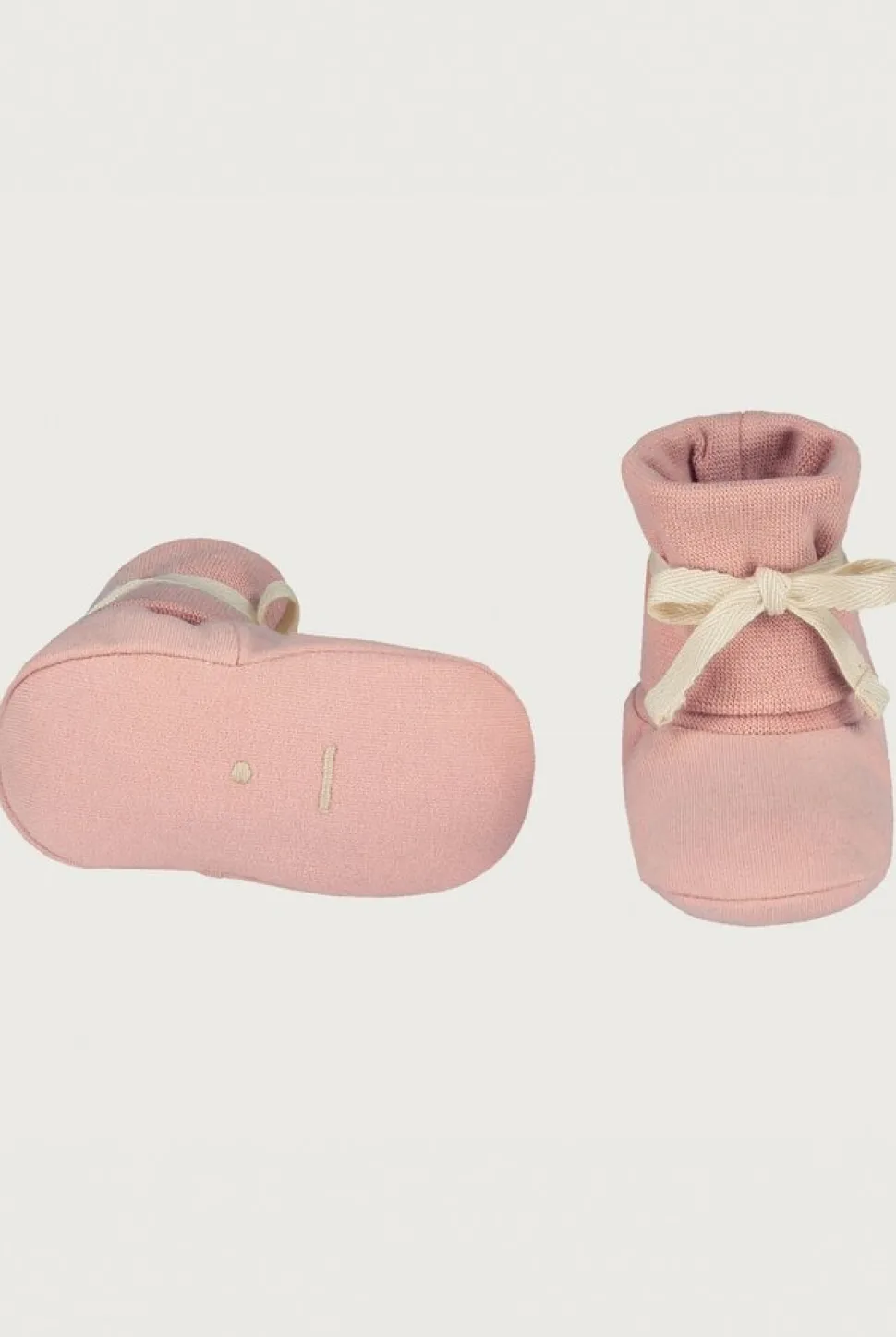 Gray Label | Baby Ribbed Booties GOTS | Faded Pink