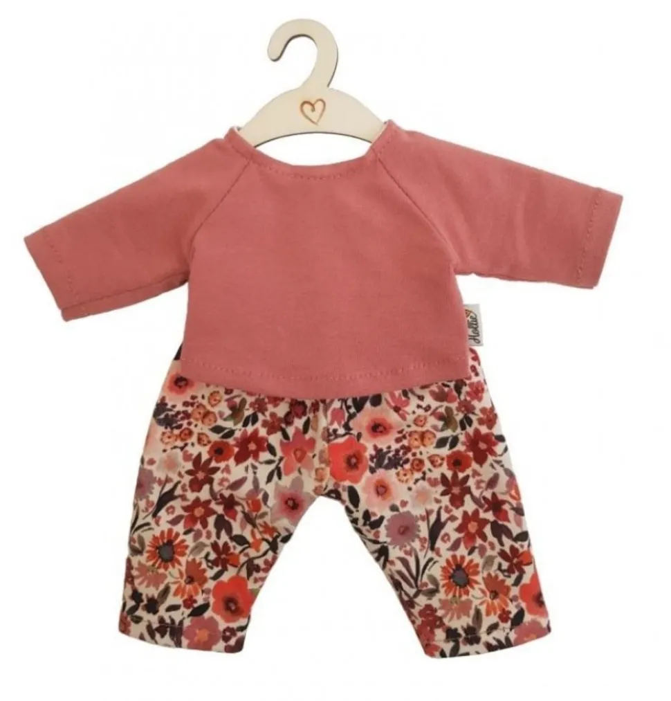 Hollie | Poppenbroek en -shirt retro flowers