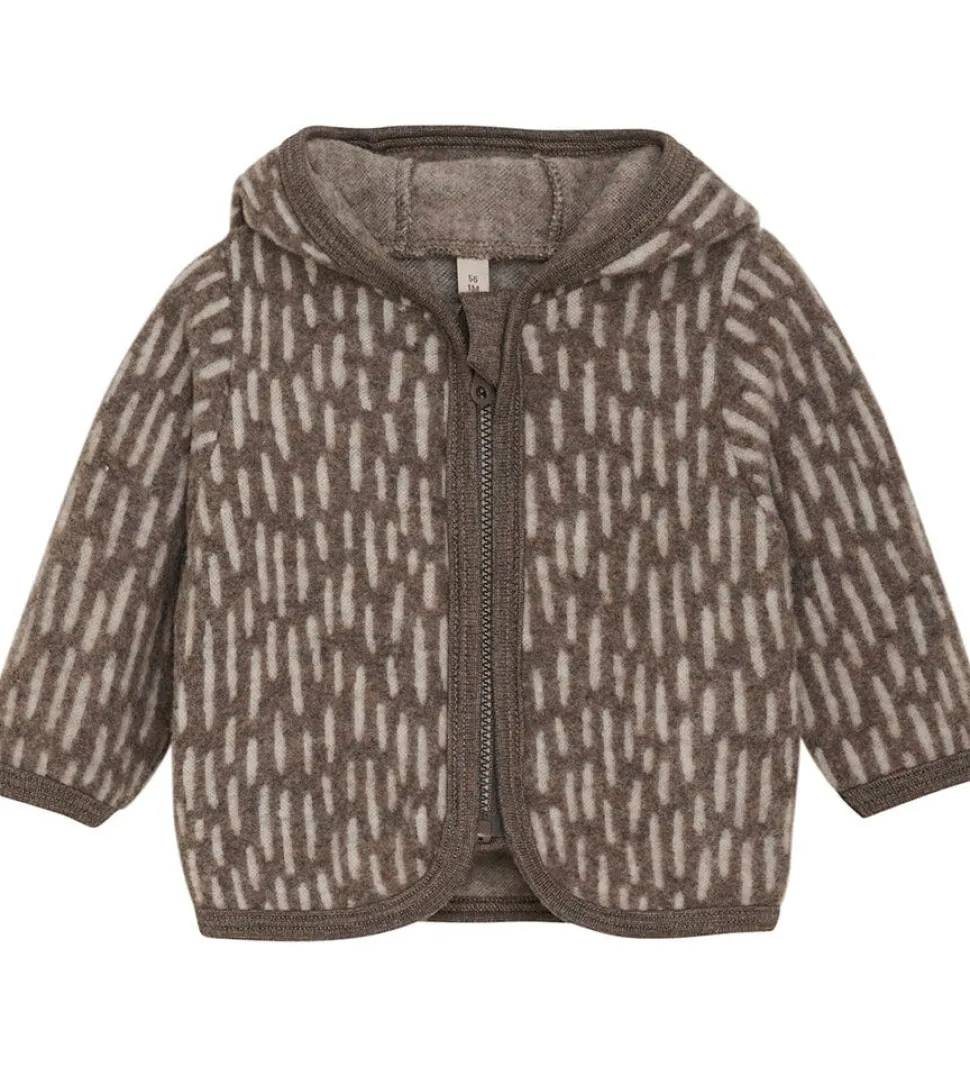 HUTTEliHUT | Jacket Ears Wool Fleece (S) | Morel