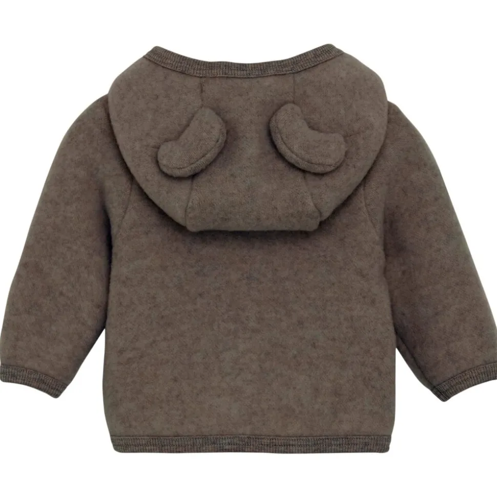HUTTEliHUT | Jacket Wool Fleece (S) | Brown Melange