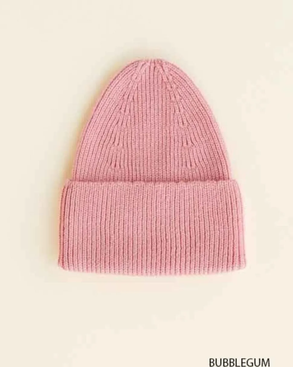 Hvid | Beanie Fonzie kids | 6M - 2Y | Bubblegum