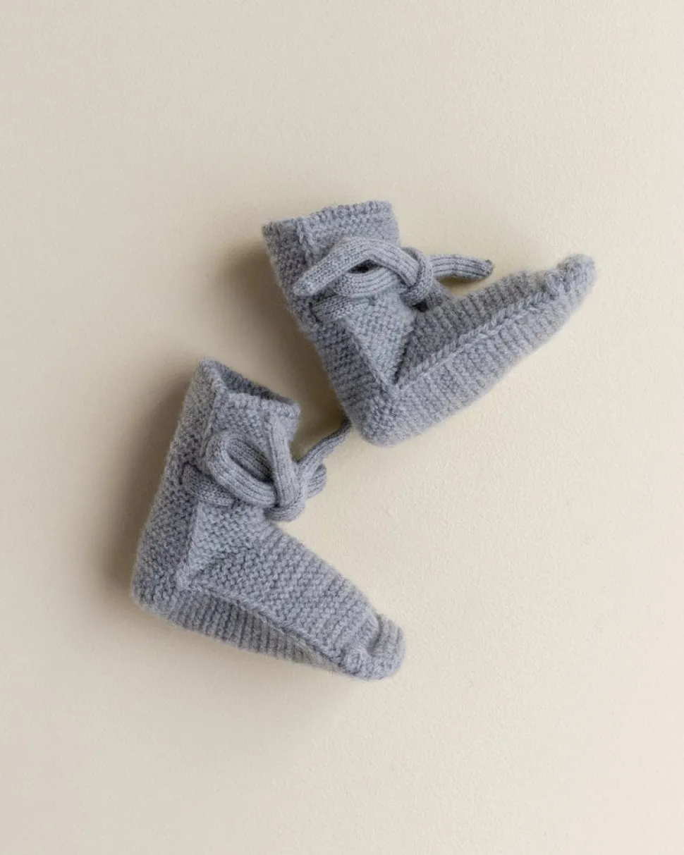 hvid__booties__grey_melan_2.webp Hvid | Booties | Grey melanges - 0-9 months