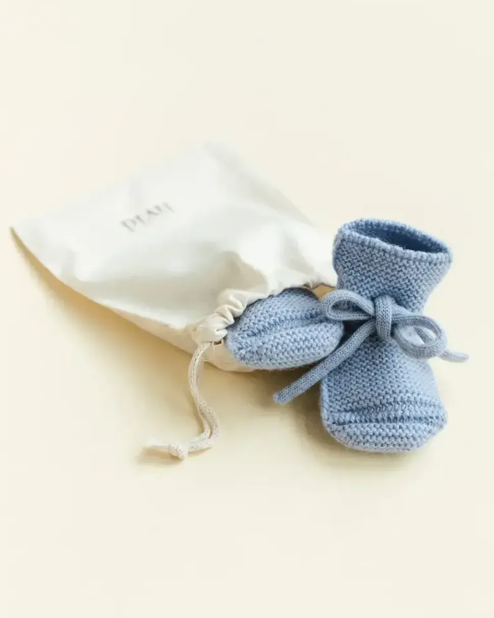Hvid | Booties | Light Blue | 0-9M