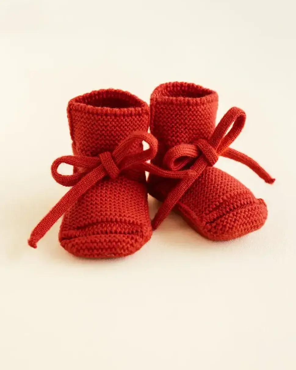 Hvid | Booties | Red 0-9M