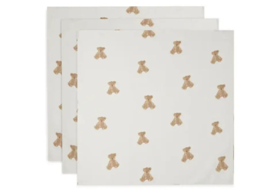 Jollein | Hydrofiele doek small 70x70 cm Teddy Bear | 3-pack