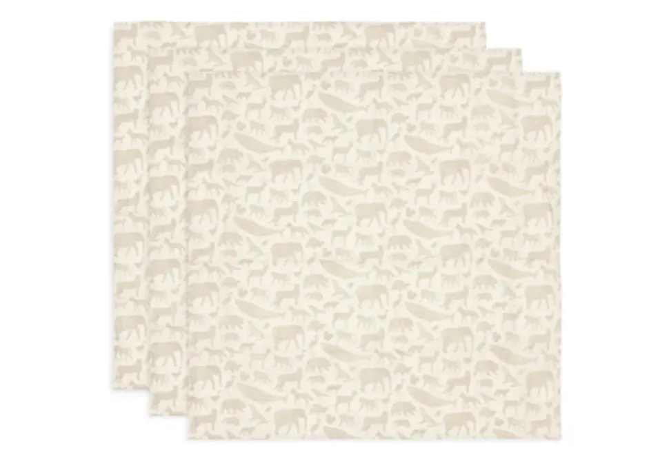 Jollein | Hydrofiele doek small 70x70 cm | Animals Nougat