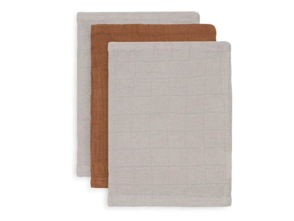 Jollein | Washandje bamboe hydrofiel caramel ( 3 pack)