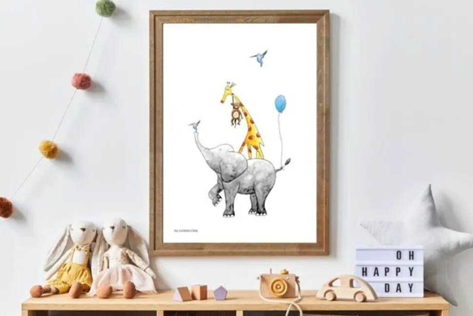 Juulz : Poster stapeldieren blauw
