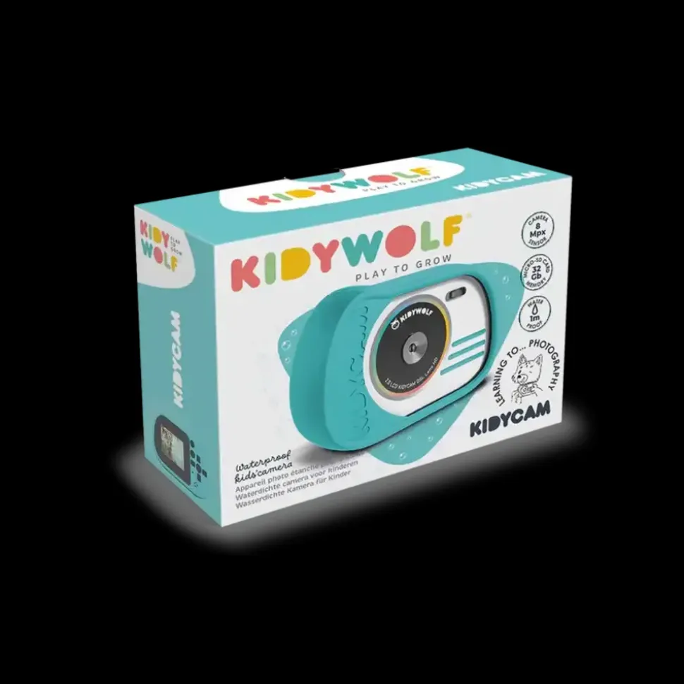 Kidywolf | Kidycam | Digitaal kindercamera waterdicht | Cyaan