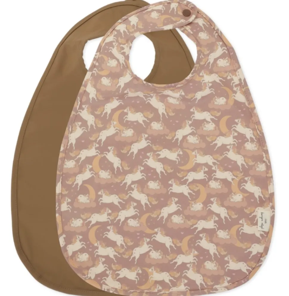 Konges Sløjd | 2 Pack Dinner Bib | Unicorn Blush/Toasted Coconut