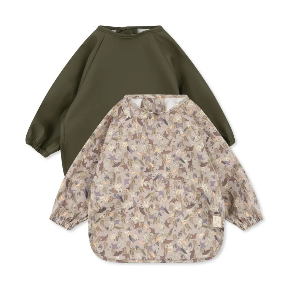 Konges Sløjd | 2 Pack Dinner Bib With Sleeves | Le Grand Bleu