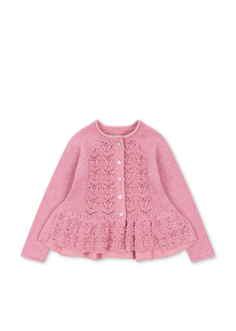Konges Sløjd | Cabby Frill Cardigan | Powder Pink