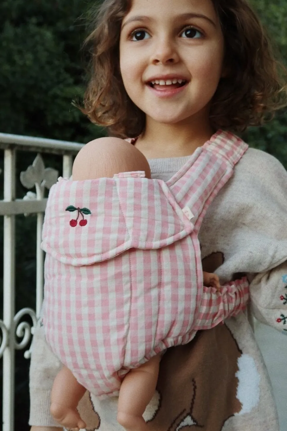 Konges Sløjd | Doll Carrier | Powder Pink Check