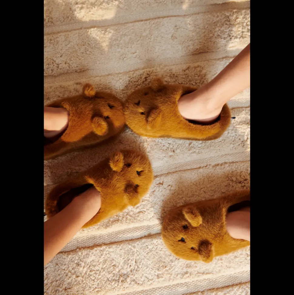 Liewood | Aviaja Bear Slippers | Golden caramel