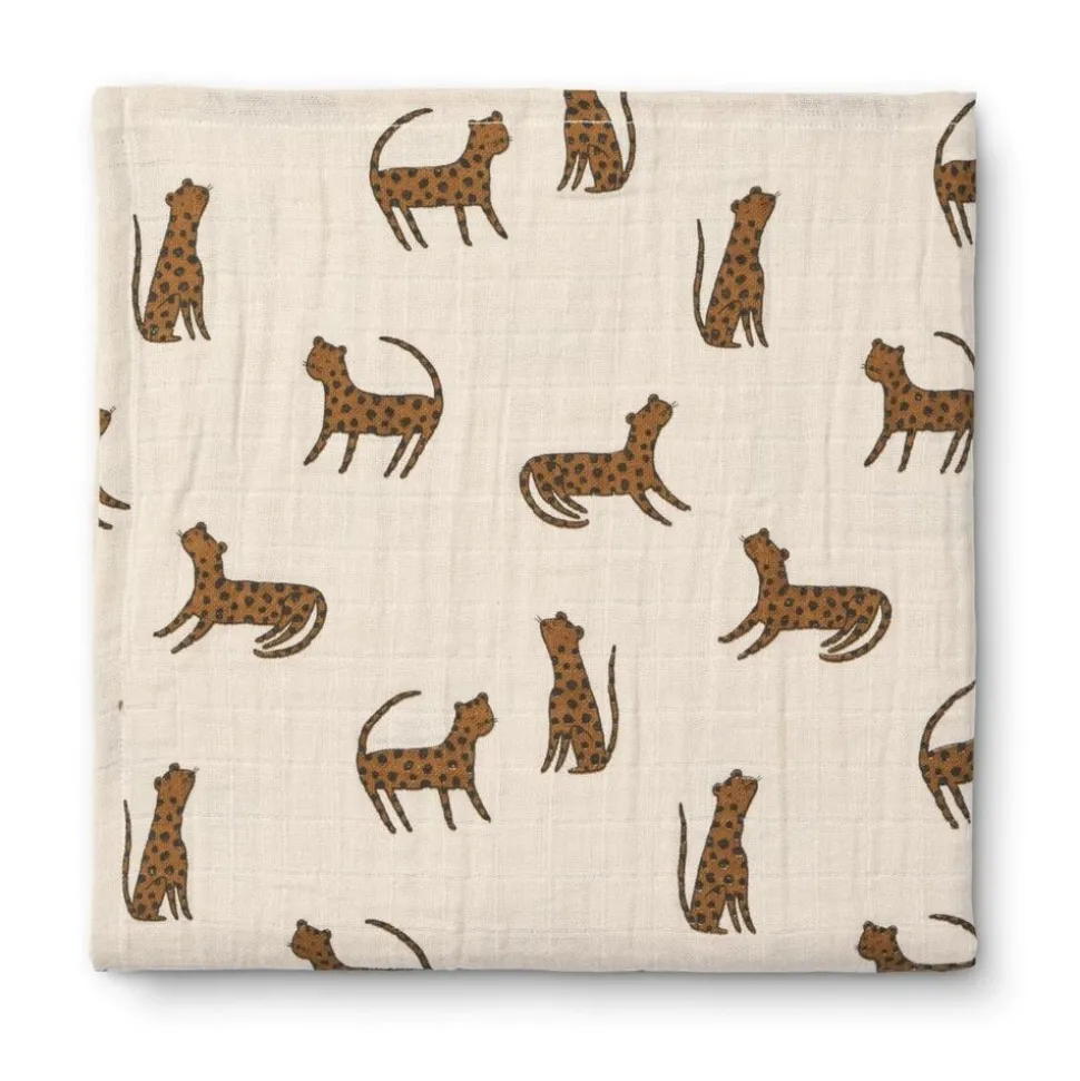 Liewood | Ben muslin swaddle | Leopard sandy 110x110 cm
