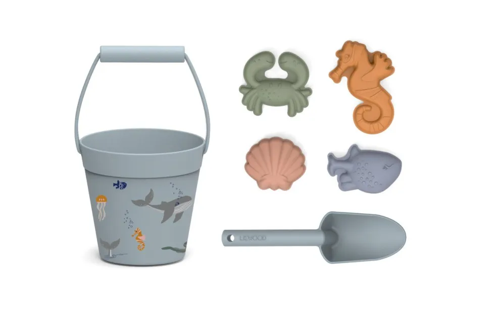 Liewood : Dante beach set -Sea creature sea blue multi mix
