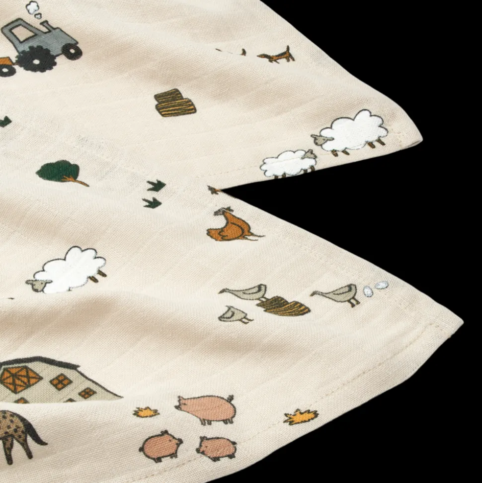 Liewood | Lewis Muslin Cloth 2-Pack | Farm / Sandy