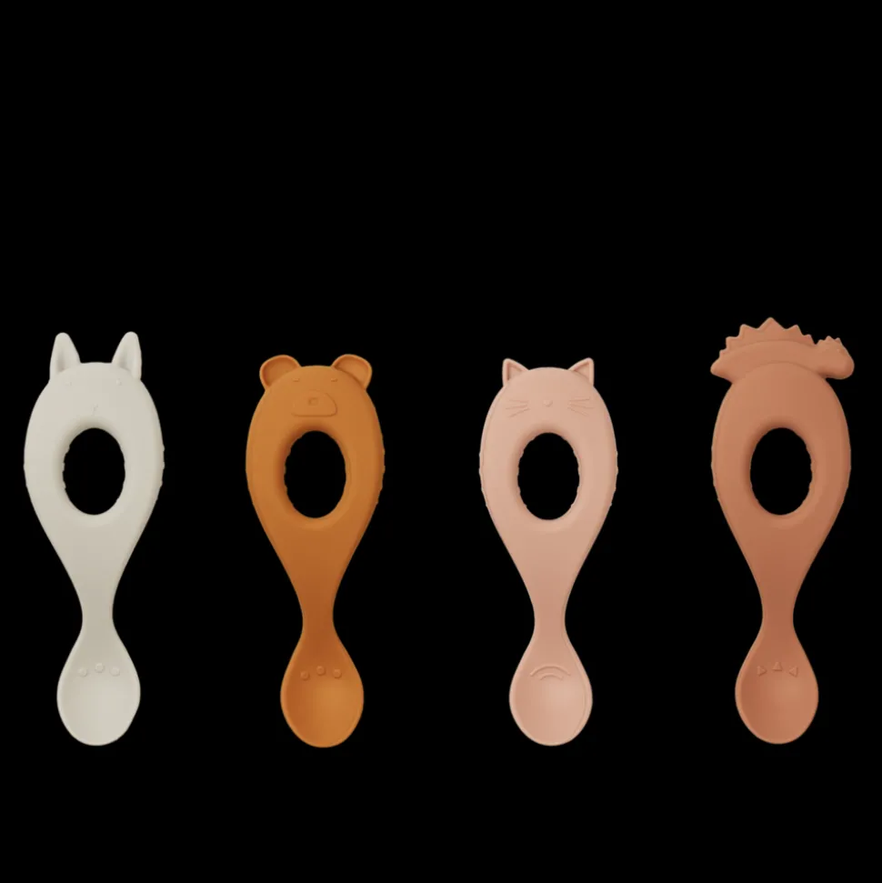Liewood | Liva Silicone Spoon 4-Pack | Rose mix