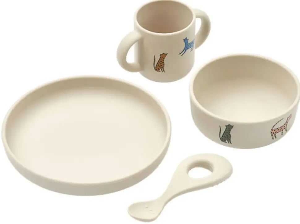 Liewood | Vivi Printed Tableware Set | Leopard multi mix
