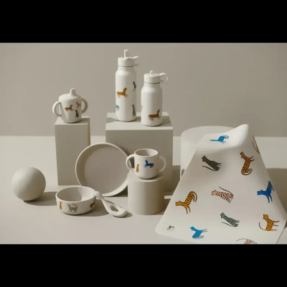 Liewood | Vivi Printed Tableware Set | Leopard multi mix
