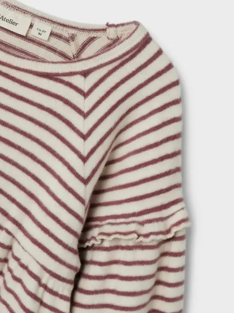 lilatelier__nmfthoro_ls_d_2.webp Lil'Atelier | NMFTHORO LS DRESS STRIPE LIL | Birch ROSEBROWN