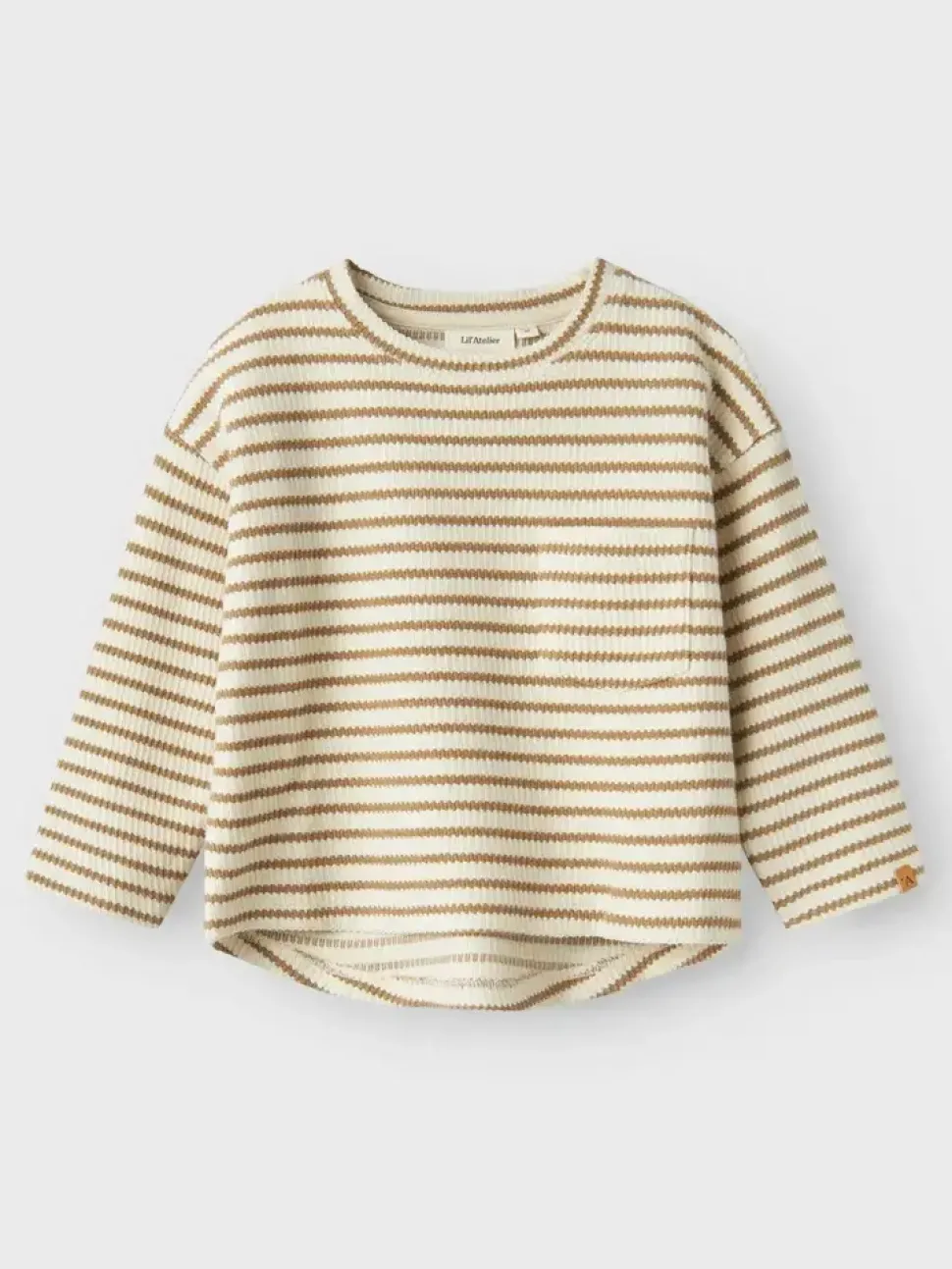 Lil'Atelier | NMMTADEO LS RLX TOP LIL | Turtledove PETRIFIED OAK