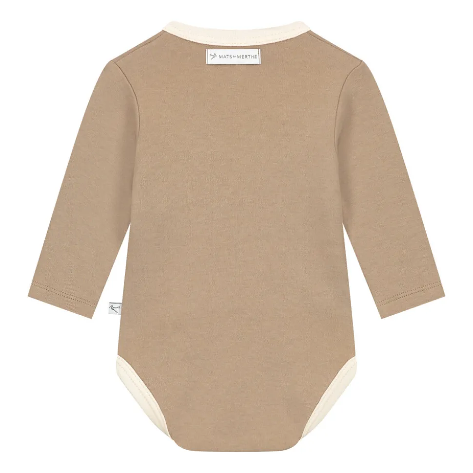 Mats & Merthe | Vince basic body long sleeve | Taupe body/Buttermilk piping
