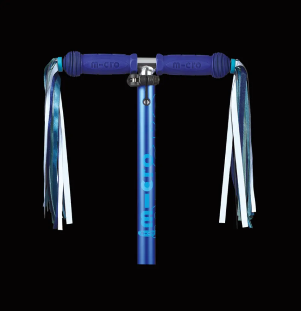 Micro step : Blauwe reflecterende linten
