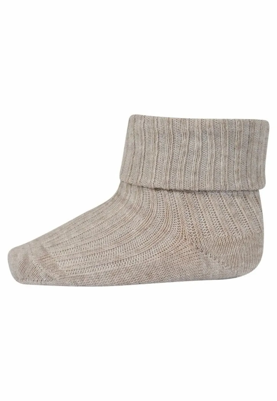 MP Denmark | Cotton rib baby socks | Beige Melange