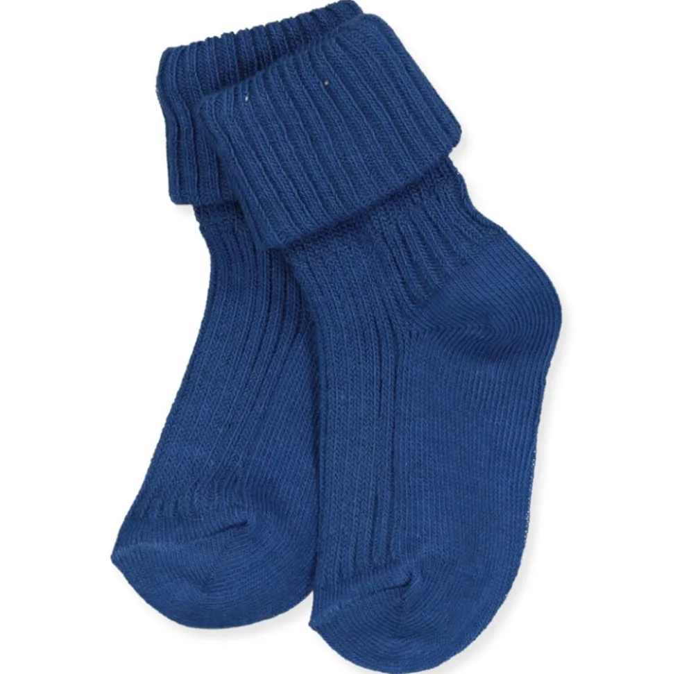 MP Denmark | Cotton rib baby socks | True Blue