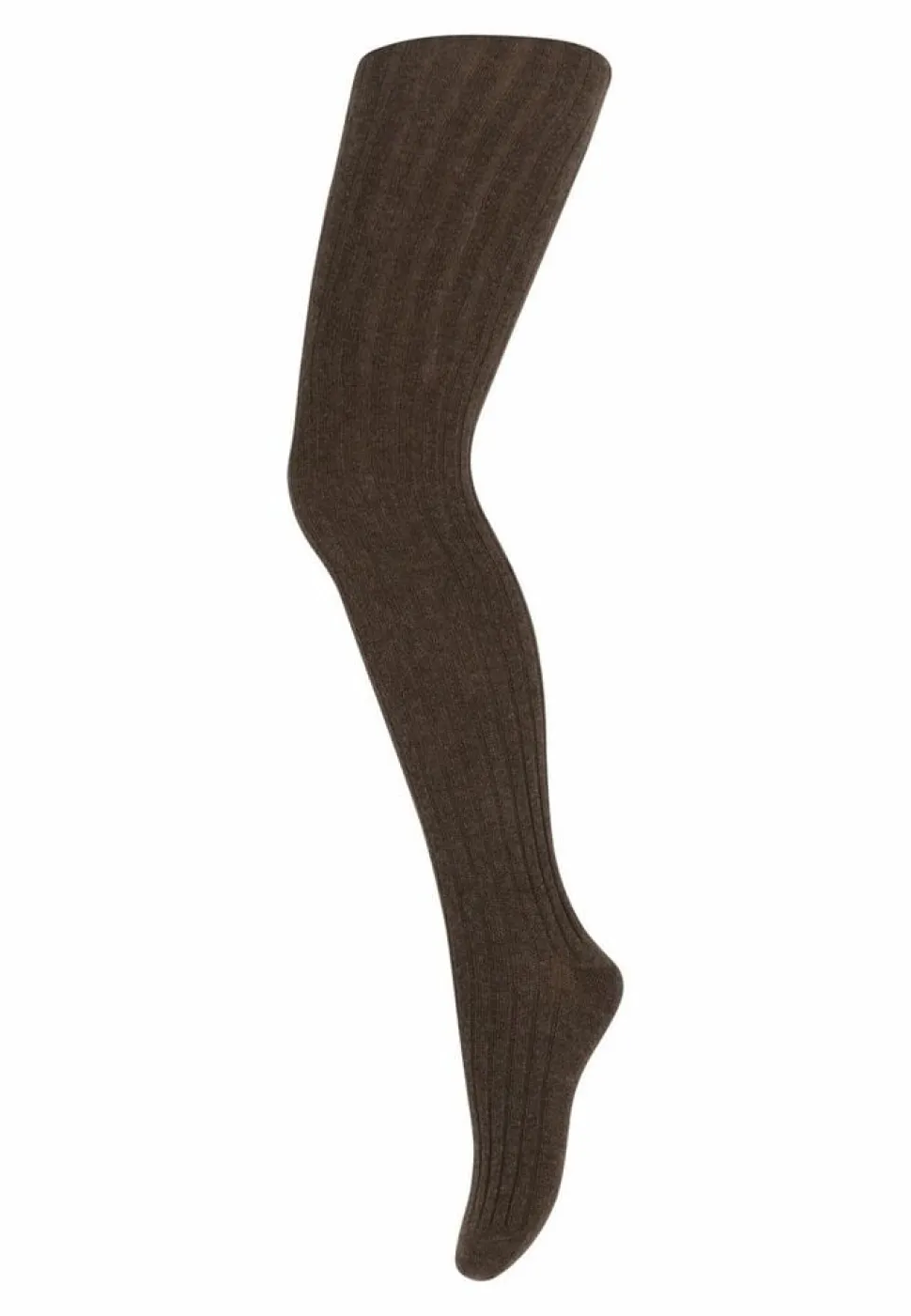 MP Denmark | Cotton rib tights | Brown Melange