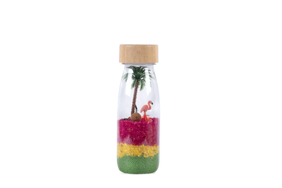 Petit Boum | Sensorische Fles | Flamingo