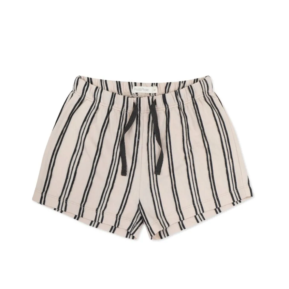 Phil & Phae | Beach Shorts Textured Stripes | Shell