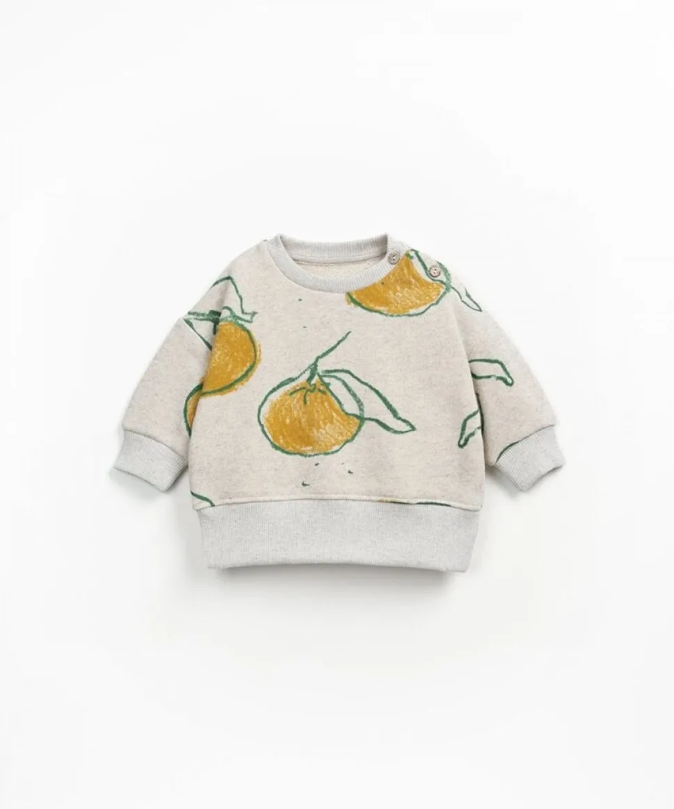Play Up | Printed Fleece Sweater | Grés | PA01/1AQ11352